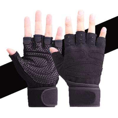 Gants de fitness d'haltérophilie pour hommes et femmes Gym Cyclisme Yoga Entraînement de musculation Gants demi-doigts respirants antidérapants