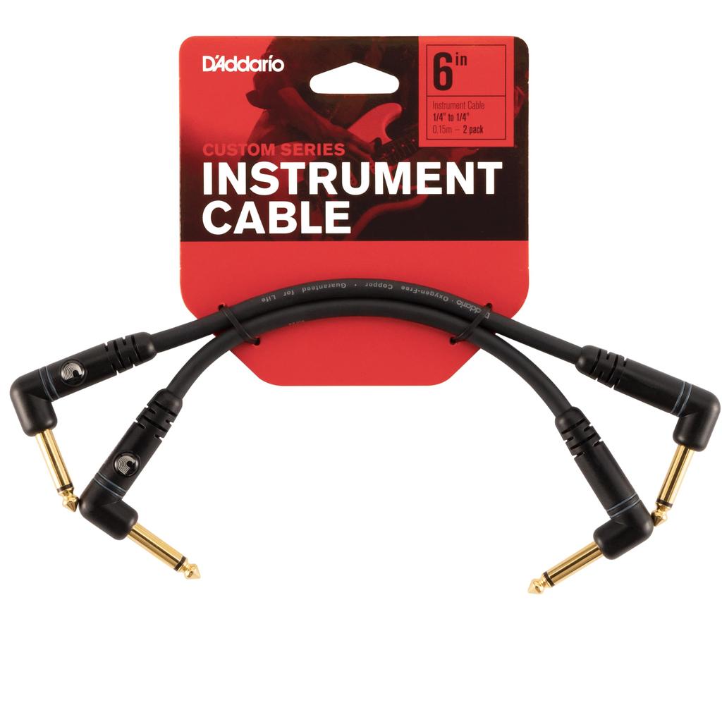 D'Addario Custom Series Patch Cables (Shielded Cables) - Set of 2 (PW-PRA-205) (15cm L-L)