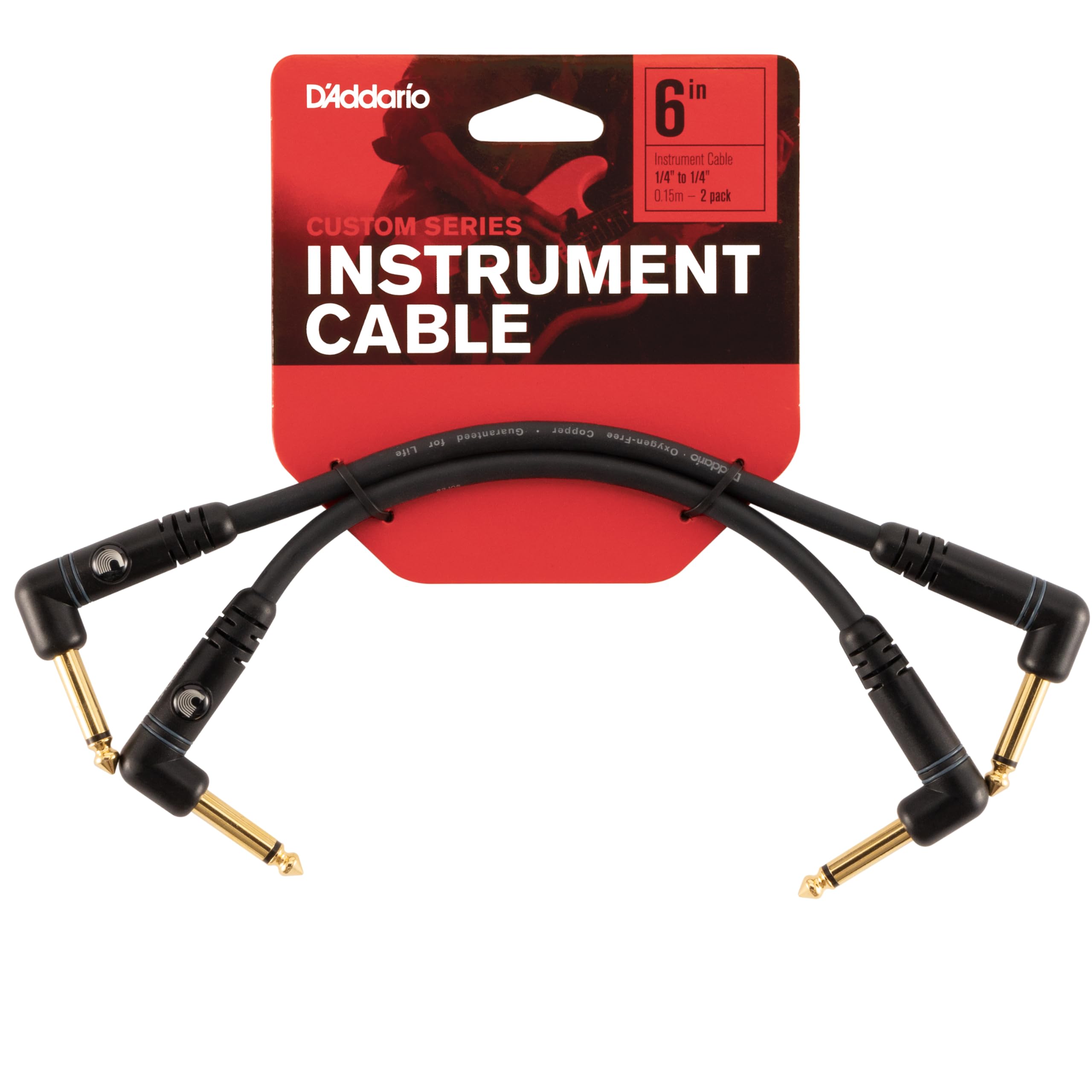 

Custom Series Patch Cables Set of 2 D Addario (Shielded Cables) - (PW-PRA-205) (15cm L-L)