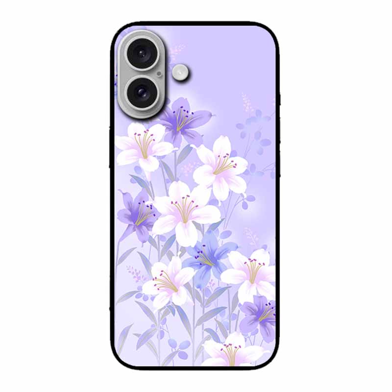 For Iphone 17 5G Case 2025 6.3" Bag Flowers Black TPU Silicone Soft Back Cover For Iphone 16 Plus 17 Phone Case Shockproof Shell