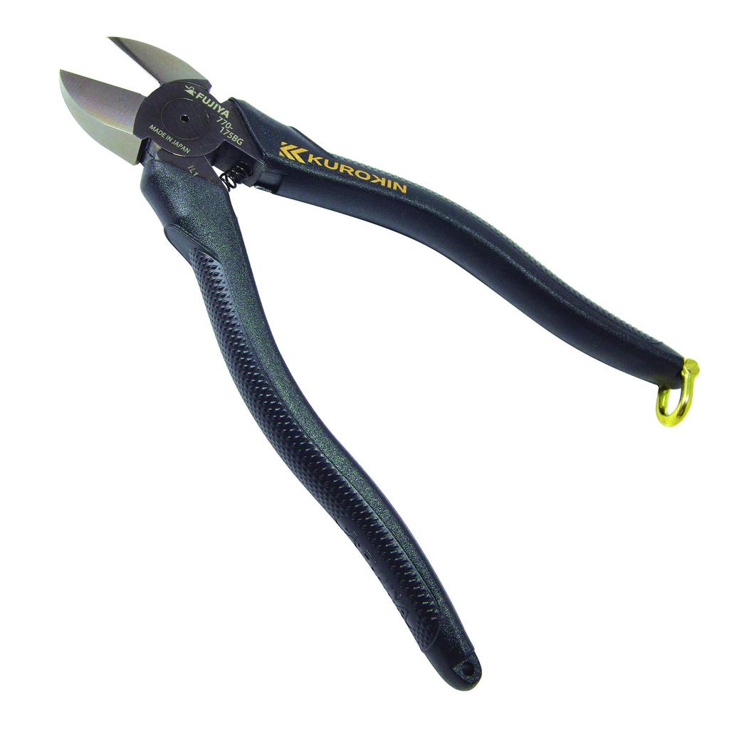 Fujiya Electrician's Heavy-Duty Nipper 770-175BG 175mm Black-Gold, Micro Mirror Blade for Easy Insulated Wire Cutting & Clean Cuts