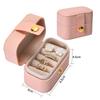 Portable Jewelry Box Pu Mini Ring Box Earring Storage Jewelry Box Snap Button