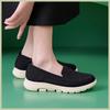 Fashion Spring and Summer Women Shoes Comfortable Slip On Mom Shoes Breathable Knitted Flats Sneakers Non Slip Casual Mesh Walking Shoes
