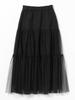 Ray Beams Women's Tulle Tiered Skirt, Black 1