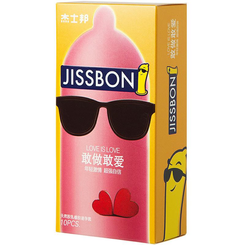 Jissbon Condoms Dare To Do Dare To Love Free Faction Dynamic Large Particles Quality Ultra-thin Condom Sex Supplies Condoms for Men