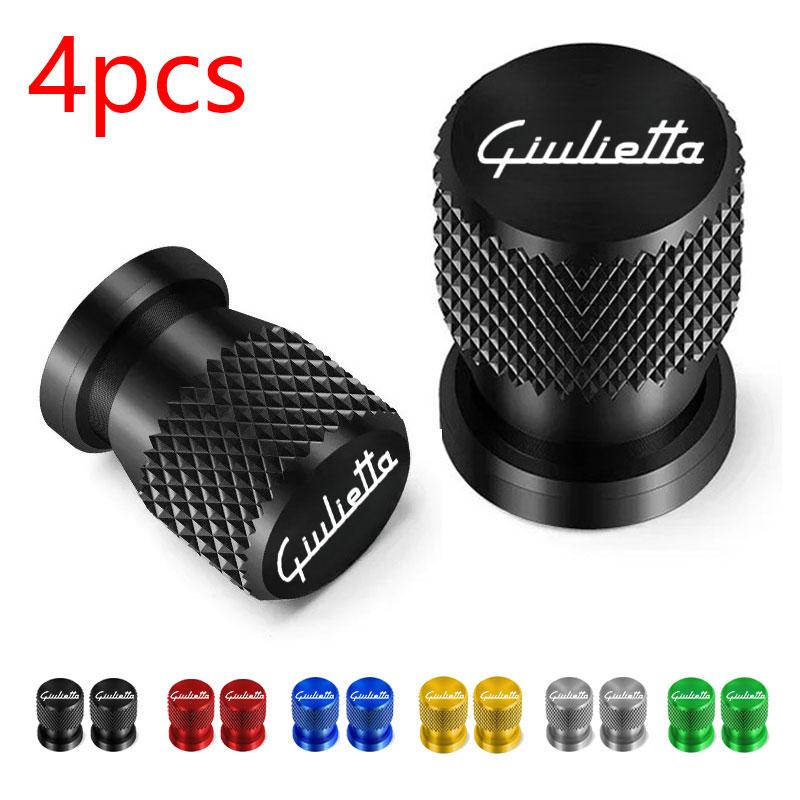 4pcs For Alfa Romeo Giulietta Accessories Car Wheel Tire Valve Caps Tyre Stem Covers Airdust Waterproof rfv233
