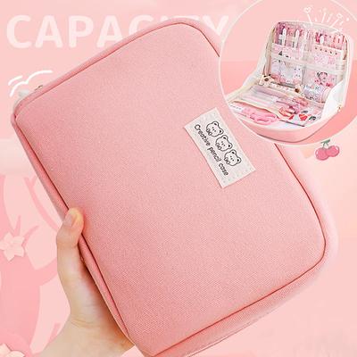 Pencil Case Large Capacity Pencil Pouch Handheld Pen Bag Organizer Cosmetic Portable Gift for Office School Kid Girl Stationary