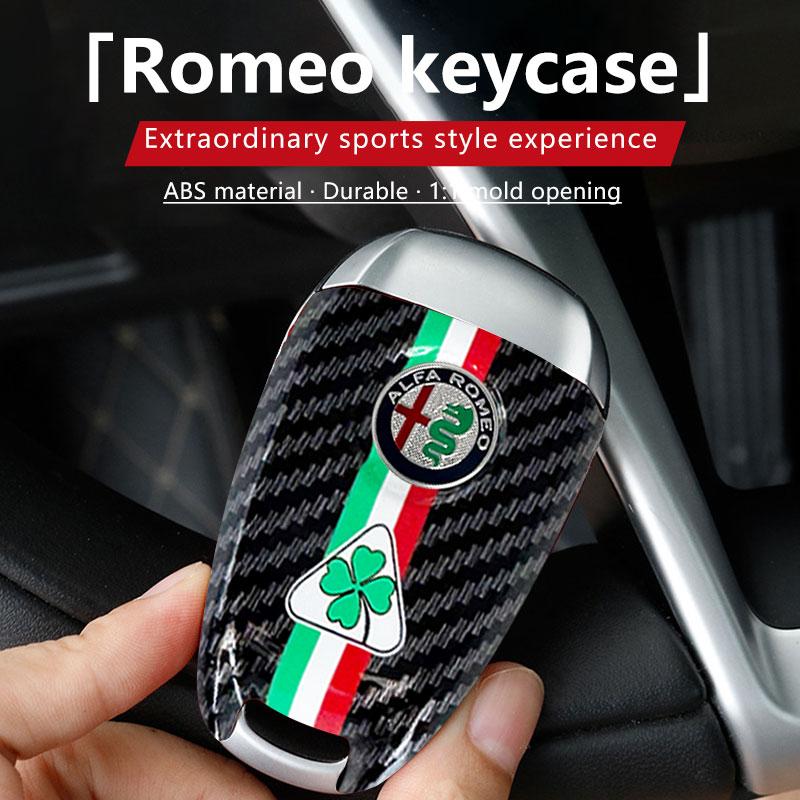Barevný módní stylový obal na klíč od auta Náhradní zadní kryt pro klíč Alfa Romeo Giulia a Stelvio