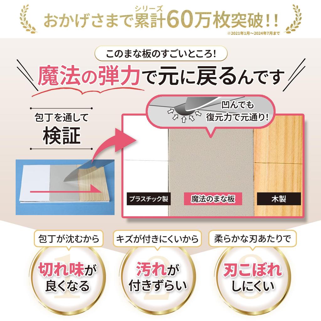 Kouzelné prkénko Neuvěřitelně do myčky Vyrobeno v bílošedé L, Ostré, Protiskluzové, Odolné proti rozlití, Odolné proti poškrábání, Lehké, Bezpečné, Japonsko,