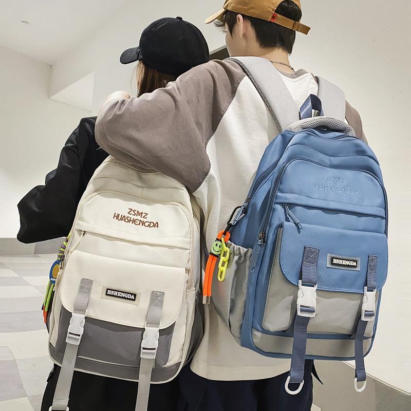 Schoolbag trendy cool tooling style leisure student large capacity student schoolbag Japanese men and women Korean version junior high school backpack