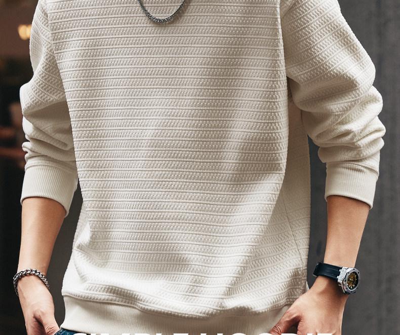 Moletom Americano Leve de Luxo Masculino Ge Lan Lu - Tendência Outono/Inverno, Com Pelúcia, Manga Longa, Caimento Solto Casual