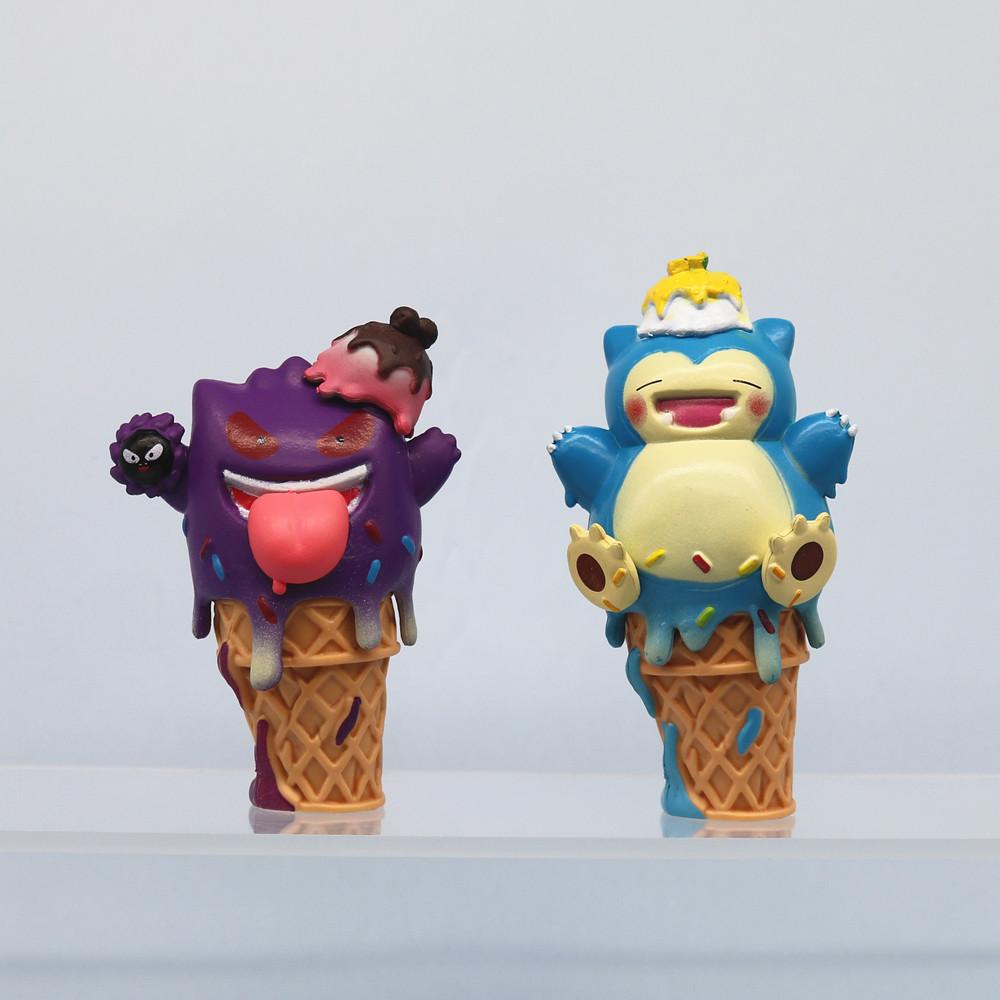 Adorable Ice Cream Pokemon Cos Series Cartoon Figures For Anime Lovers Car Decoration