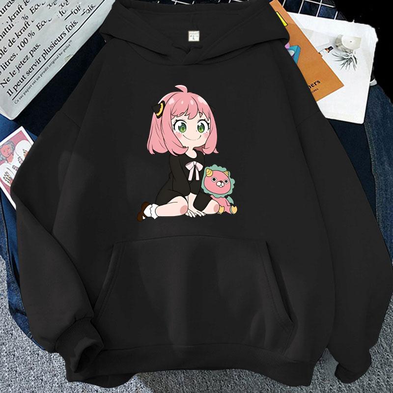 New Anime Anya Forger Hoodies Women Girl Long Sleeve Sweatshirt Female Casual Loose Hoodies Fashion Pullovers Tops