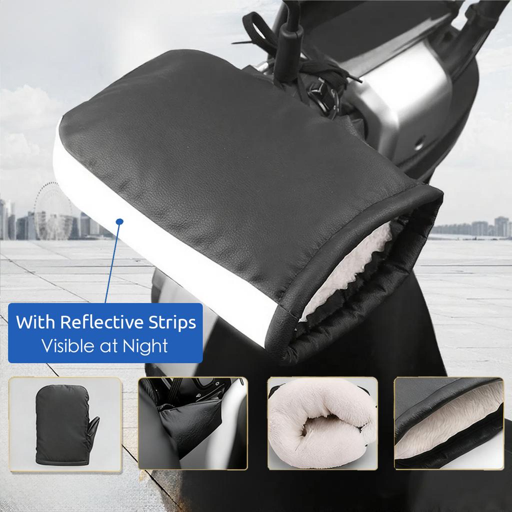Motorcycle Handlebar Muffs Windproof Winter Mitts Warmer Gloves Waterproof Handmuffs Bicycle Handle Cover Hand Warm Motor Bike