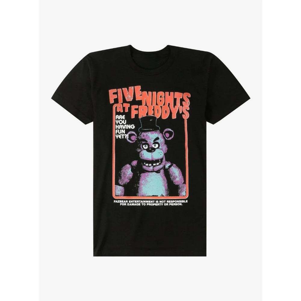 2026 Five Nights At Freddy's Freddy Fazbear's Pizza T-Shirt Both Men and Women Can Wear Fashionable Short-sleeved Shirts