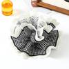Houndstooth Korean British-Style Plaid Hair Tie - Four-Layer High-End Ponytail Accessory