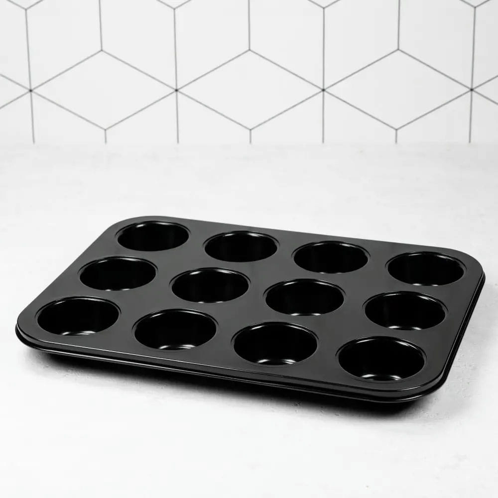 Forma blaszana do babeczek muffinek x12 KINGHOFF KH-4099