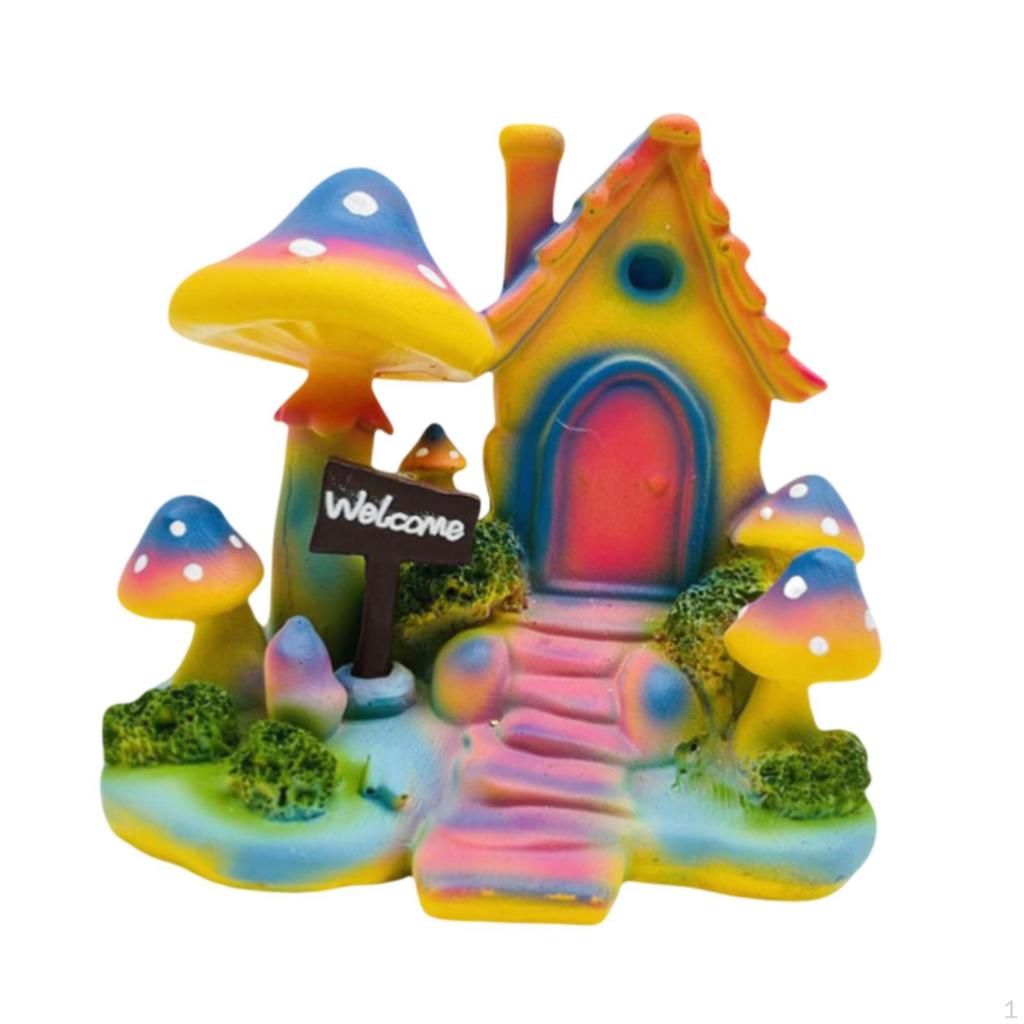 Cartoon House Decoration Collectible Sculpture for Office and Living Space