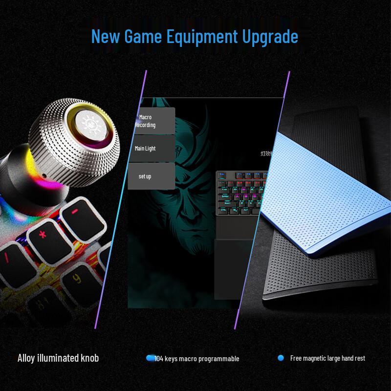 AULA F2088 Kabelgebundene Mechanische Gaming-Tastatur mit Blauen Schaltern