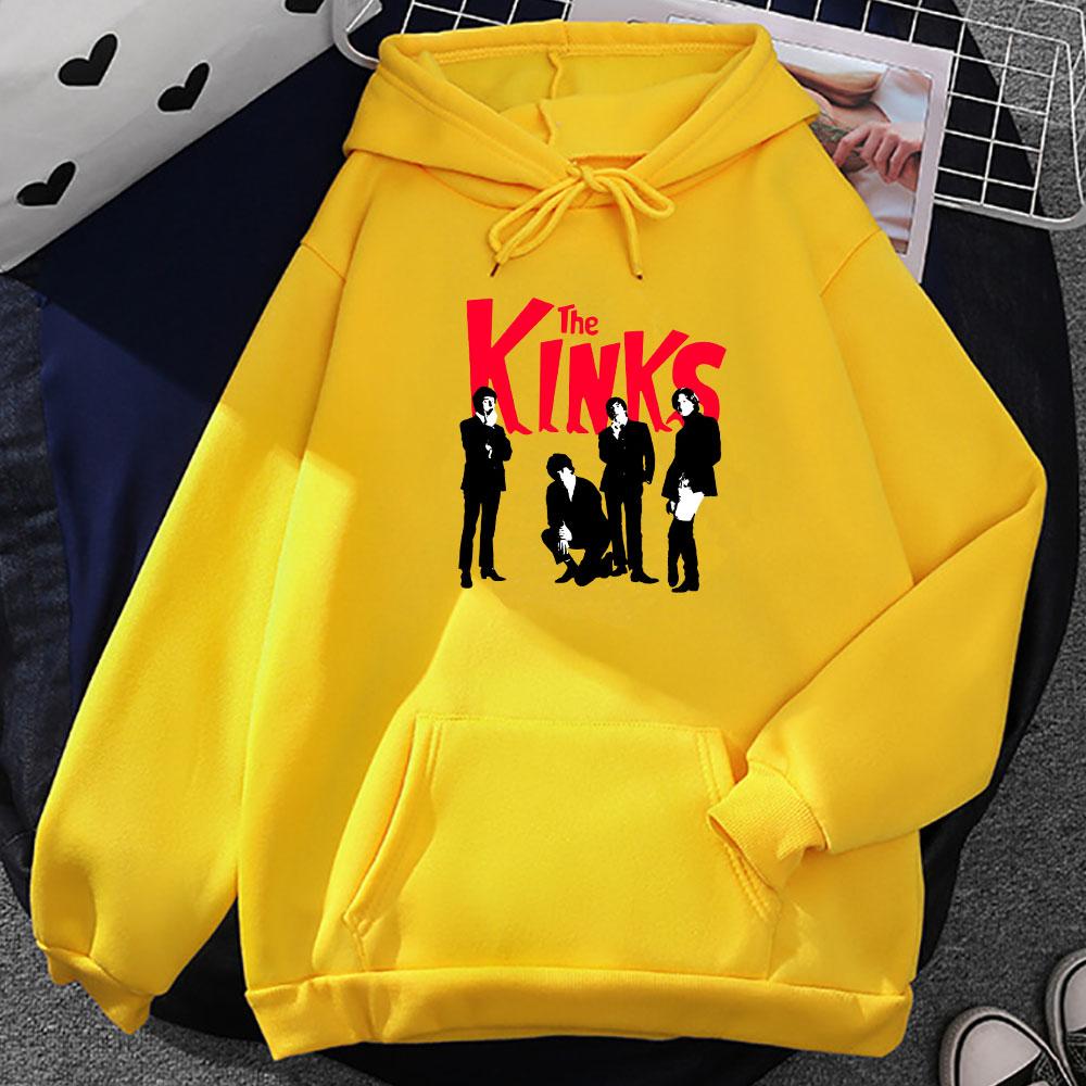 Sudaderas Rock Band The Kinks Printing Hoodies Casual Winter Soft Hooded Pullovers Sudaderas Hip Hop Streetwear Graphic Clothes