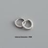 Gold Plated 925 Sterling Silver Hoop Earrings Women Trendy Ear Bone Perforated Design for Weddings