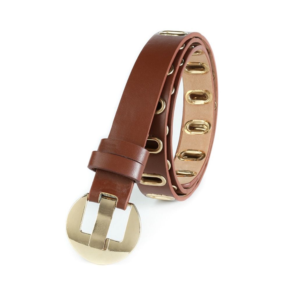 Alloy Pin Buckle Belt PU Leather Waist Strap Fashion Waistband  Decor Accessories