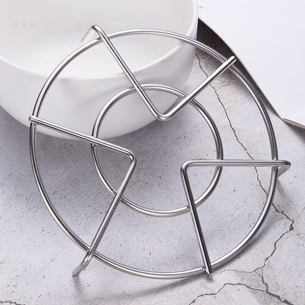 Stainless Steel Cookware Stackable Kitchen Steaming Tray Steamer Egg Steamer Rack Trivet Stand