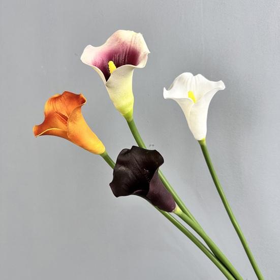 Artificial Common Calla Lily Realistic Fake Flower Stem Home Office Wedding Party Indoor Outdoor Faux Bloom Centerpiece Decoration