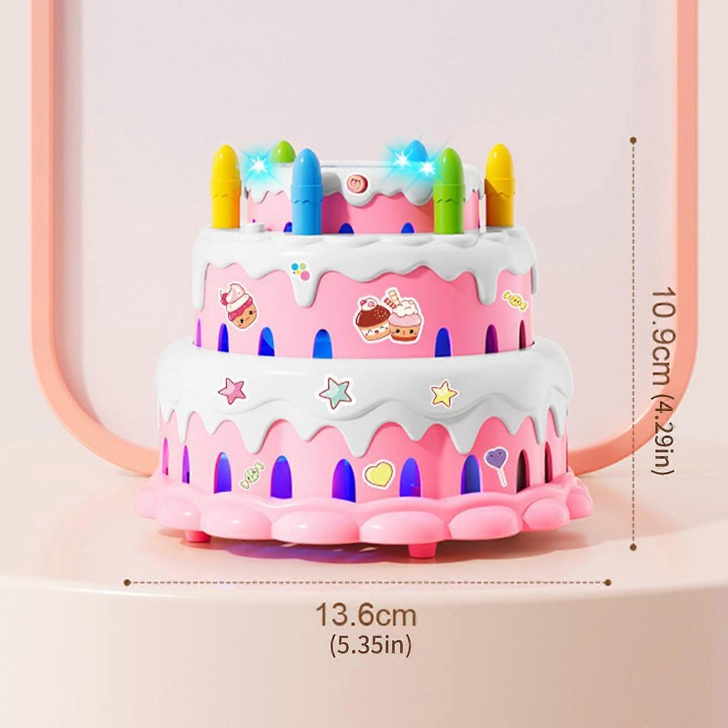 Cake Shape Bubble Machine Automatic Bubble Blowing Toy For Kids Outdoor Play Bubble Maker Toy for Birthday Celebration  Yellow