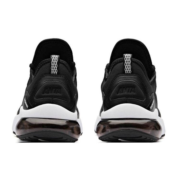 Anta Half Palm Air Cushion Fabric Shock Absorption Non-Slip Breathable Fit Low-Top Running Shoes Men Sneakers Black White 91845510-3