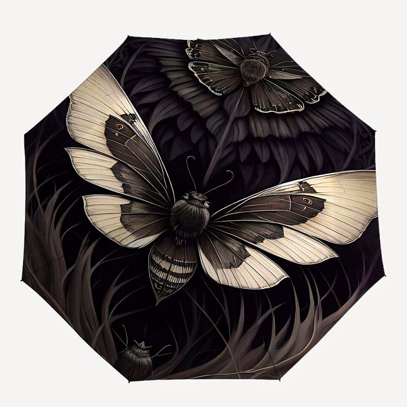 

1pc Butterfly WingsOpen/Close Umbrella-Windproof, Compact Travel Umbrella, Sturdy 8-Rib Shaft, Outdoor Accessory, 1050