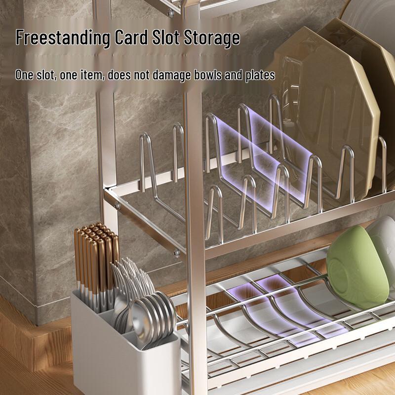 3-Tier Stainless Steel Dish Drying Rack