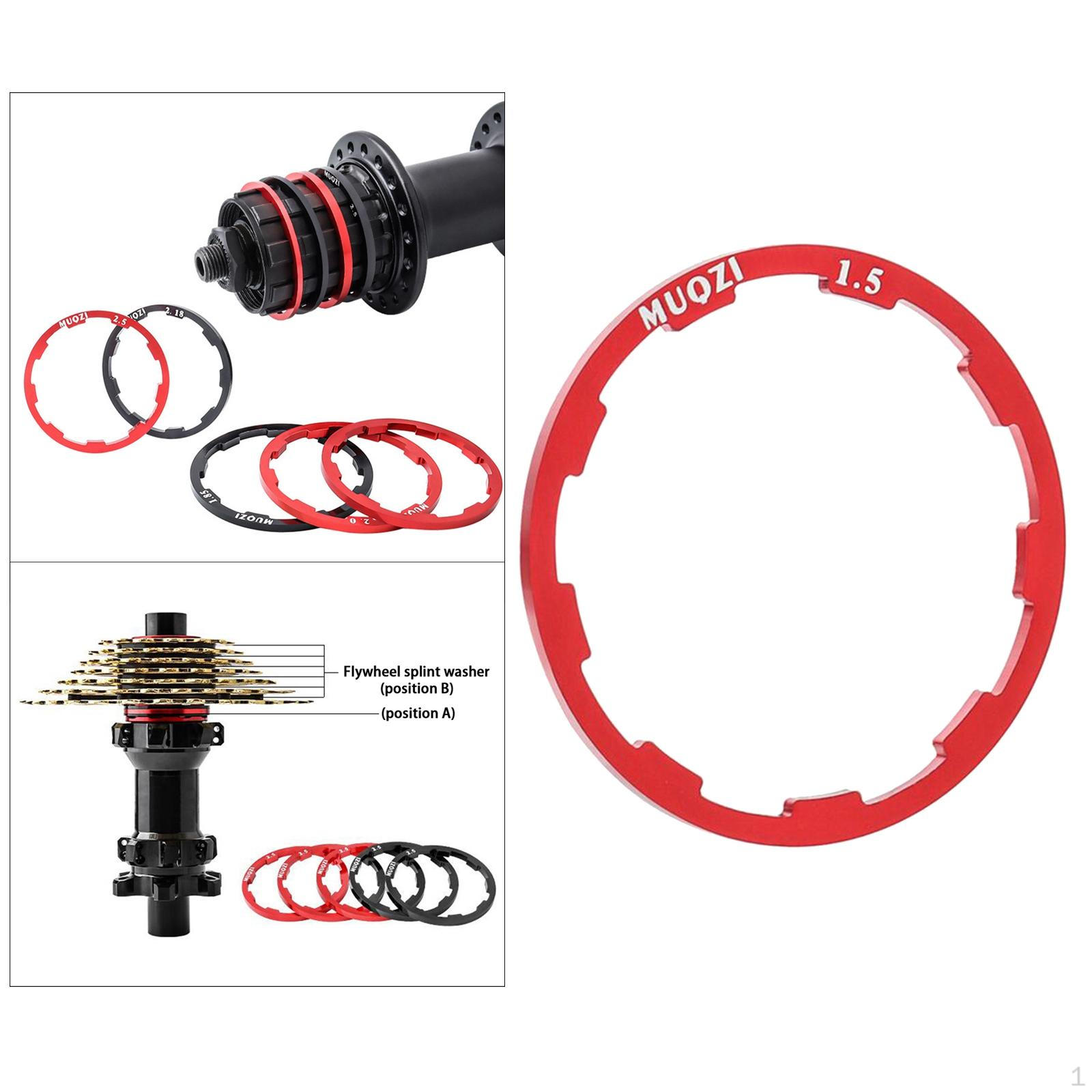 

Flywheel Washer Hub Spacer Aluminium Alloy for Bike Mountain Replacement 1.5mm Red
