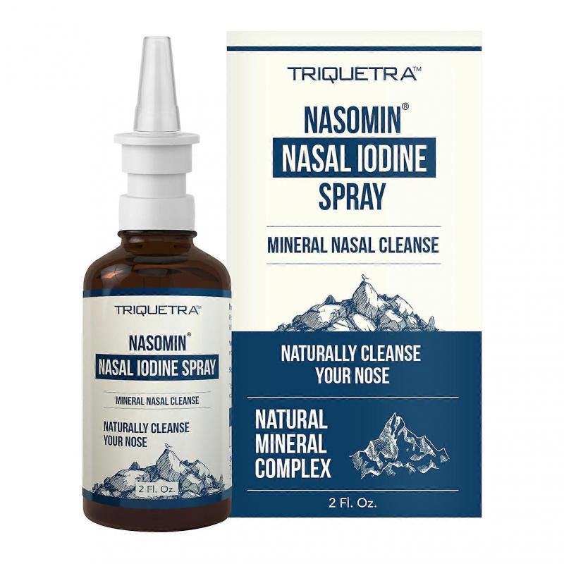 Iodine Nasal Spray - Cleanses & Refreshes Your Nasal Passages - Iodine & Fulvic Acid Blend - 150+ Uses Per Bottle - Natural Mineral Formula