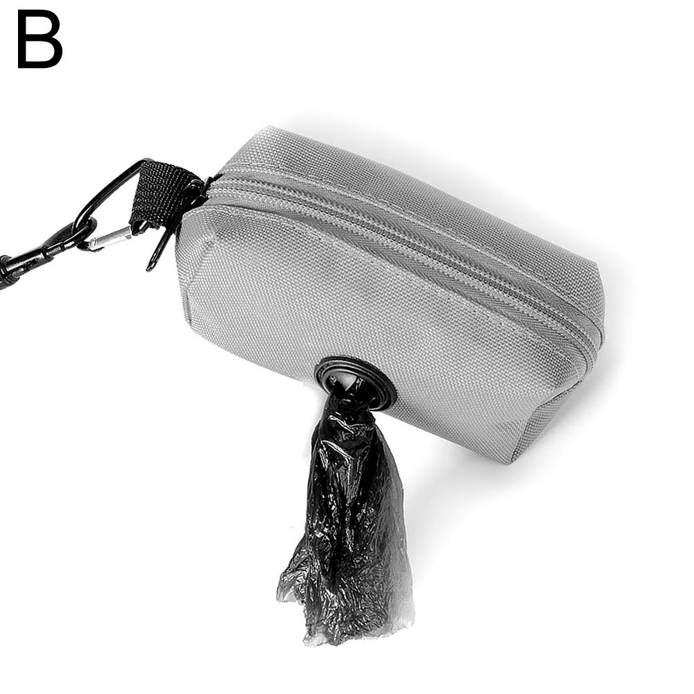 Canvas Dog Poop Bag Holder Outdoor Pet Waste Bag Dispenser with Carabiner Clip Animal Waste Collection Pouch