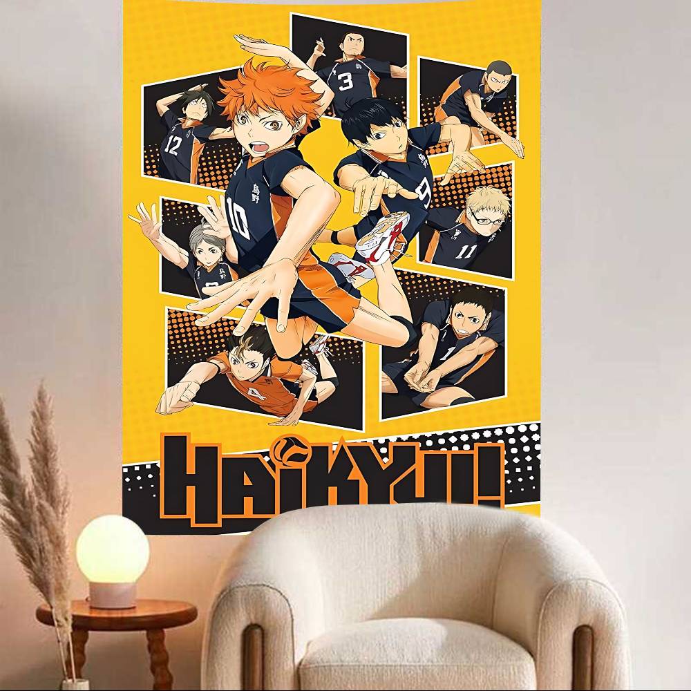 Haikyuu Anime Volleyball Happy Birthday Party Backdrop Decoration Kids Boy Baby Shower Anime Photography Background polyester