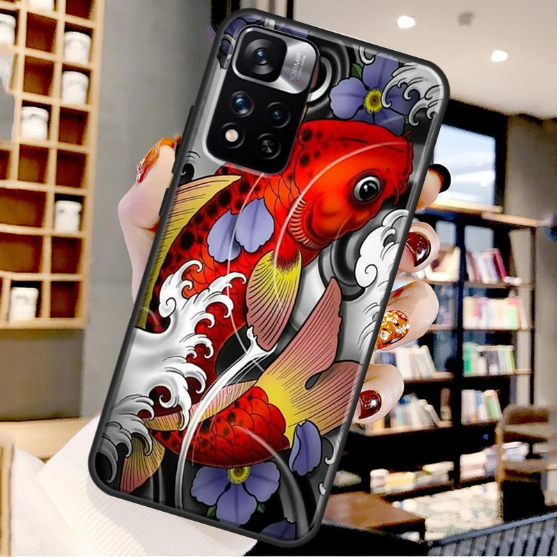 Japanese Koi Case For Xiaomi Redmi Note 12 11 10 9 8 Pro Note 12S 11S 10S 9S Cover For Redmi 9 10 12 C