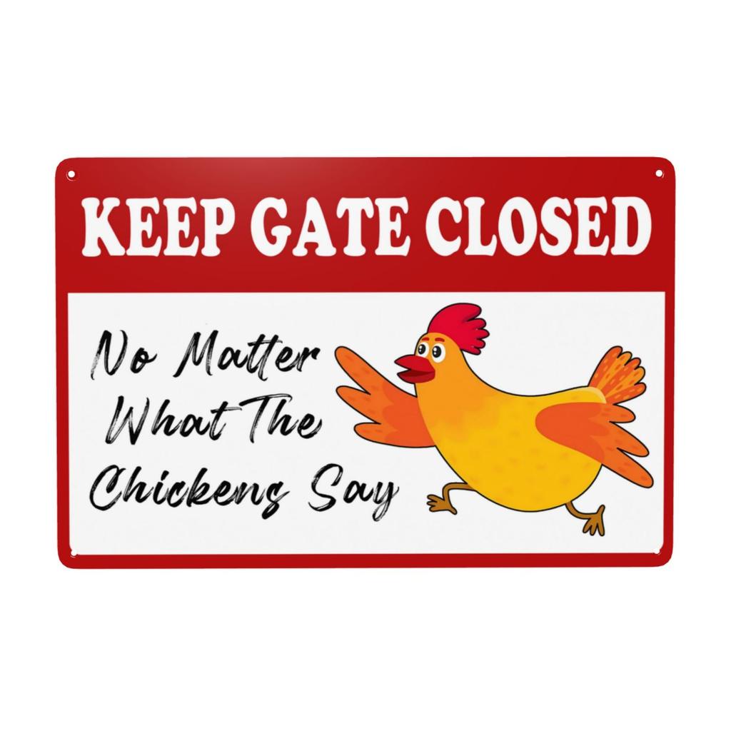 1pc, Vintage Metal Sign Chicken Stop Staring At My Cock Farmhouse Sign Chicken Coop Decor for Home, Farm & Kitchen 8x12 Inch