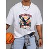 Freedom Tour T Shirt White Eagle Sunset Cactus Roses Born To Free Graphic Print Casual Wear for Men Outdoor Adventure Travel Fashion