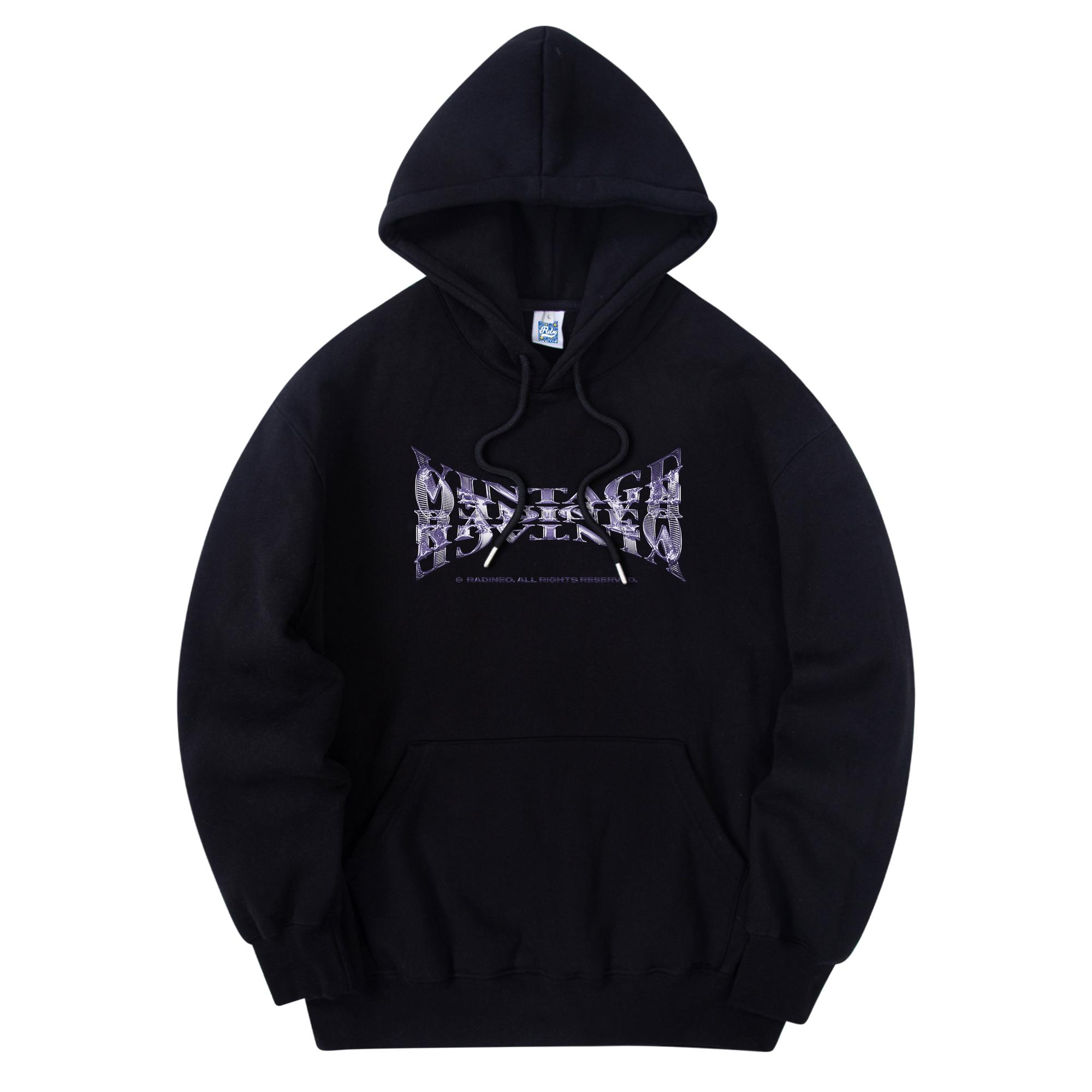 Radineo Vintage Wide Logo Hoodie Black M