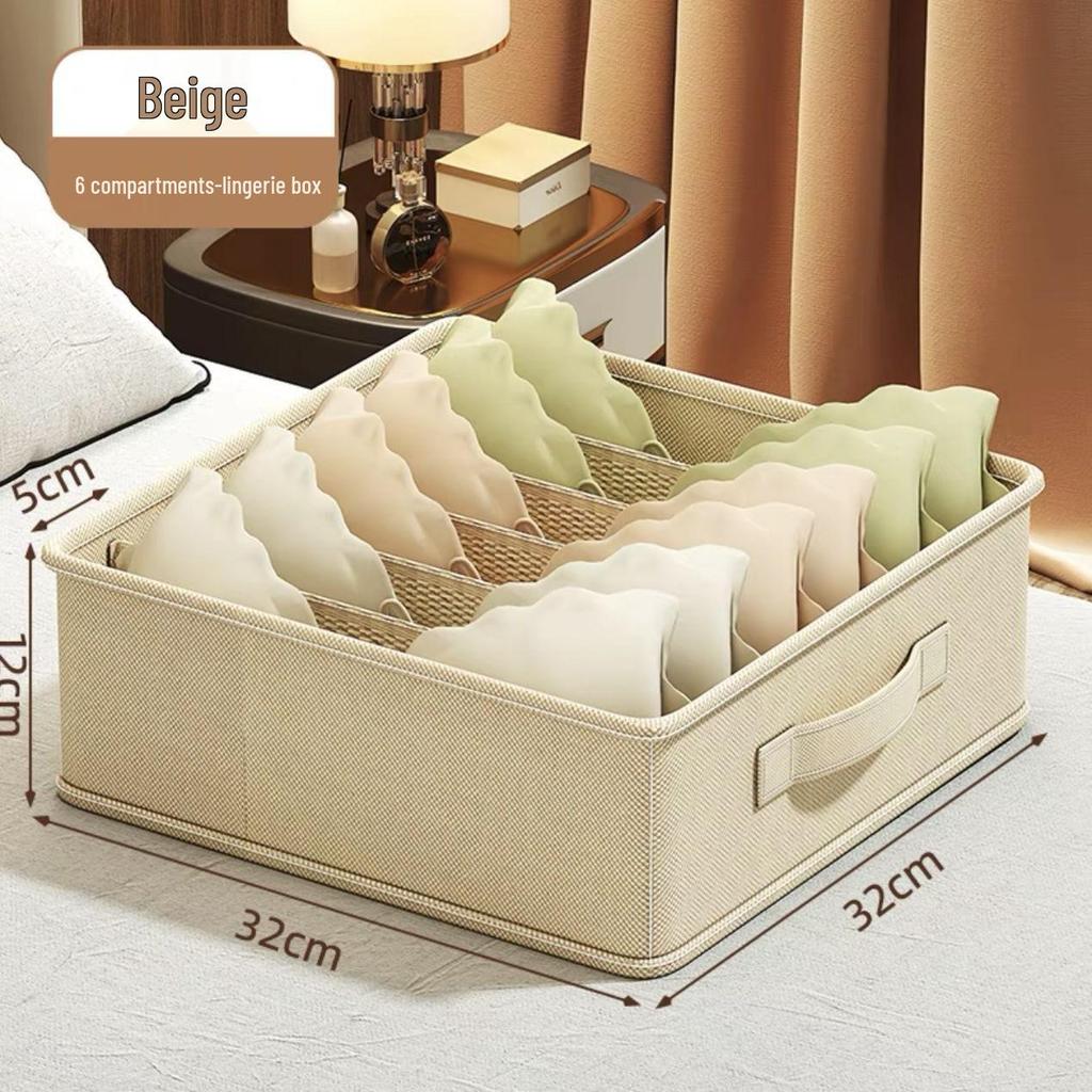 Dorm Underwear & Socks Organizer: Three-in-One Drawer Storage Box for Bras and Underpants