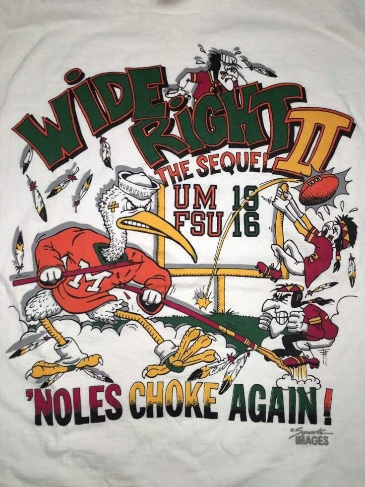 Vintage Miami Hurricanes champions cartoon short sleeve white shirt KV34071 Unisex T-Shirt L