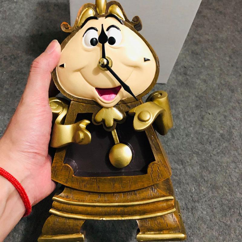 Beauty and the Beast Collection: Lumiere Candelabra & Cogsworth Pendulum Resin Table Clocks