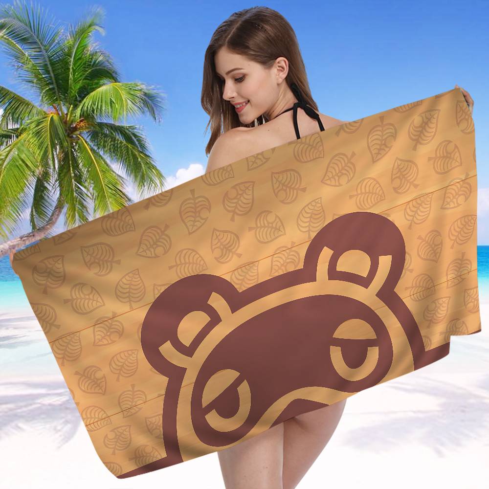 A-Animal C-Crossing Beach Towel Colorful Bath Towels For Girl Microfiber Quick Dry Custom Sand Free Beach Yoga Spa Gym Pool