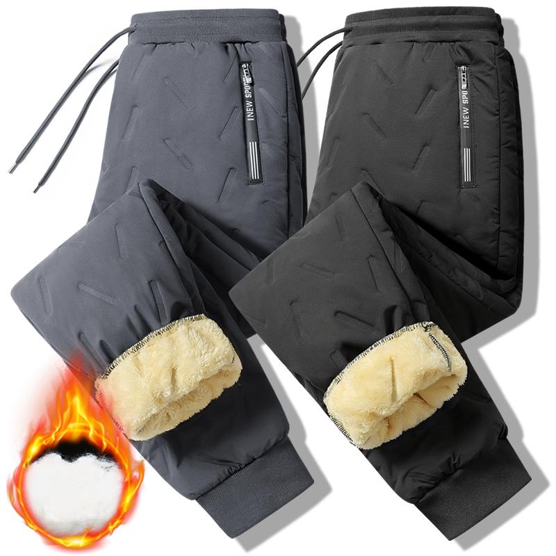 Pantaloni groși de iarnă pentru femei, lungi, călduroși, culoare solidă, drepți, rezistenți la frig, damă, pluș, sport, lungi, cu șnur