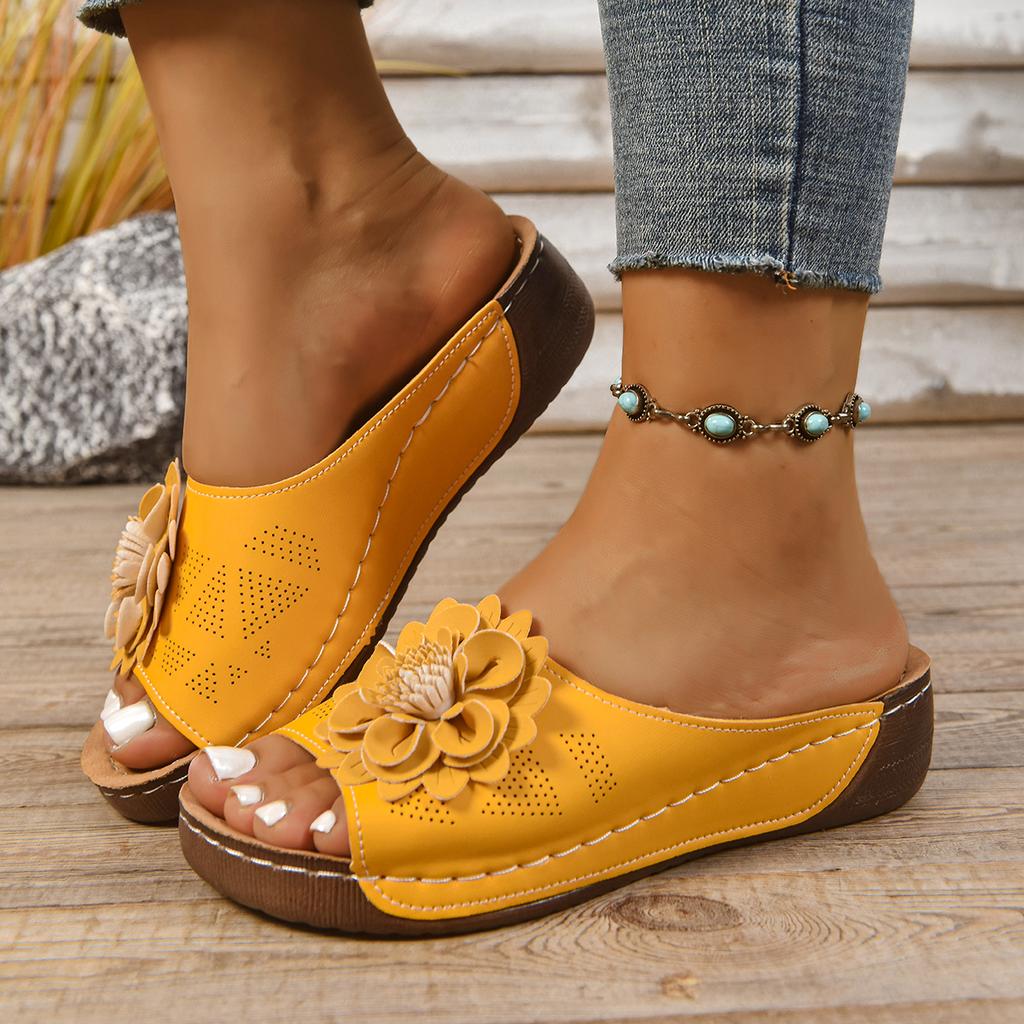 Women Slippers Slip on Anti-slip Fashion Sandals Elegant Platform Slippers Comfortable Casual Wedges Shoes Women Slides Women