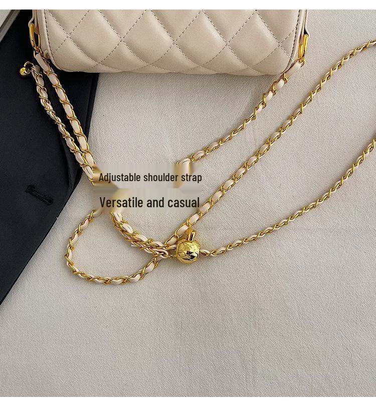 2025 Summer Mini Korean Chain Bag: Women's Quilted Embroidery Crossbody with Fragrant Style