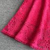Elegant Lace Hollow Out Long Dresses Women's Holiday Short Sleeve Cape Embroidery Evening Party Summer Dress