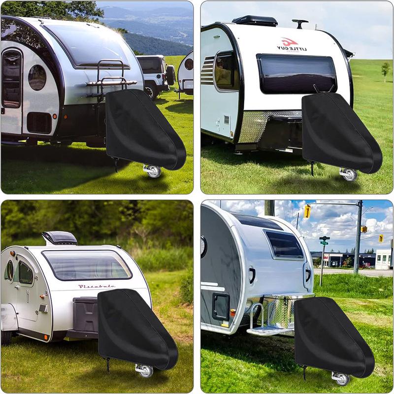 Black RV Travel Trailer Hitch Cover