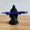 Yousheng Kneeling Grim Reaper Pen Holder Halloween 3D Printed Black Robe Ghost Stationery Pencil Stand Home Office Desktop Decoration Ornament